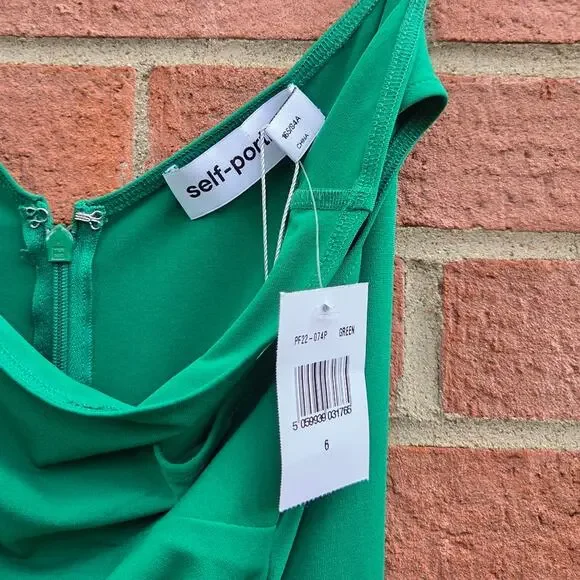 Self Portrait One Shoulder Ruched Mini Dress Green Size 6 - www.armafbd.com